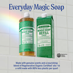 Dr. Bronner's Almond Castile used on face for gentle cleansing