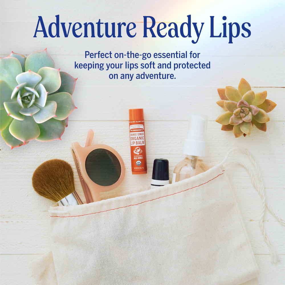 Dr. Bronner’s cruelty-free logo visible; ethical, sustainable lip care