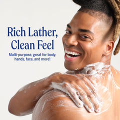 Organic oils and fair-trade ingredients in Dr. Bronner's formula.