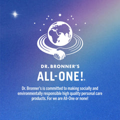 Regenerative organic oils in Dr. Bronner's bar for gentle cleansing