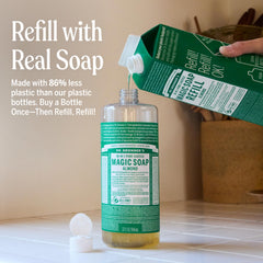 Dr. Bronner's Pure Castile foam-lather illustrating rich cleansing for skin