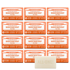 Dr. Bronner's Tea Tree Bar for face with rich lather and gentle cleansing