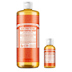 Dr. Bronner's Tea Tree 32oz bottle for versatile cleaning at home.