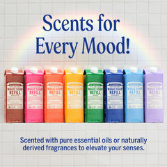 Dr. Bronner's Tea Tree Soap refill supports laundry and cleaning tasks with a concentrated formula.
