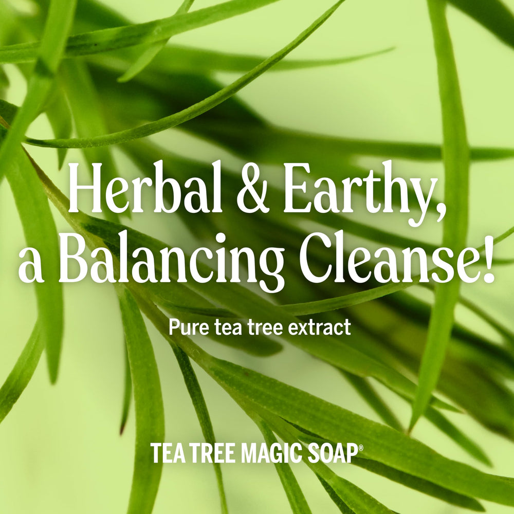 Dr. Bronner's Tea Tree Soap rich lather forms on skin, showcasing castile soap texture.