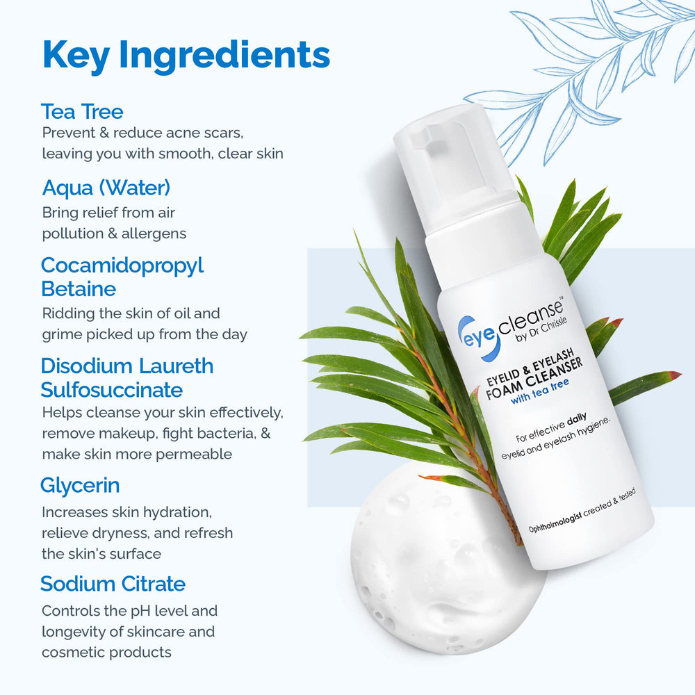 Cooling, non-oily finish on delicate skin after use with EyeCleanse