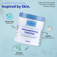 Skin after use with smoother texture using Dr. Denese SkinScience pad