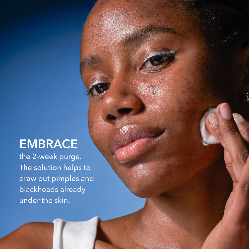 Label highlights the five-acid blend in Dr Dennis Gross Alpha Beta 2% BHA+.