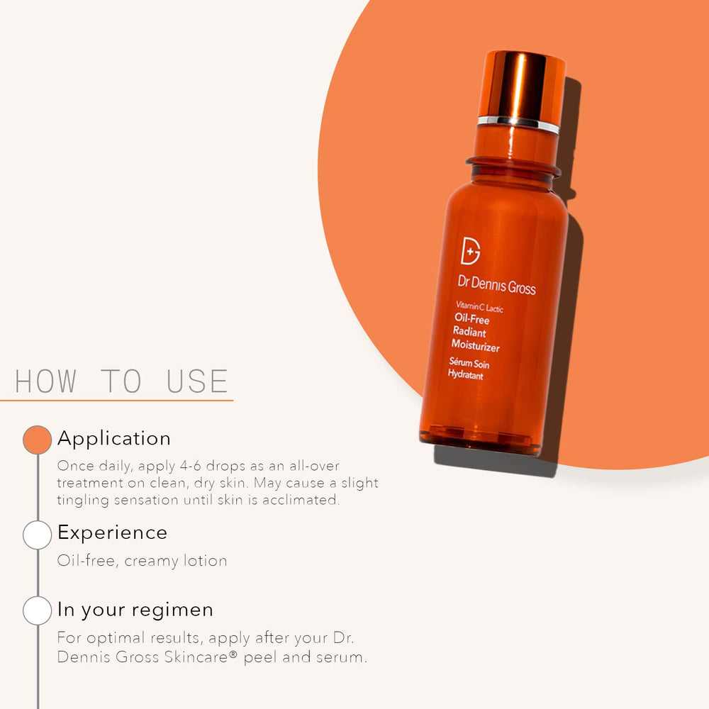 Dr Dennis Gross VitC+Lactic packaging emphasizes vegan, cruelty-free quality
