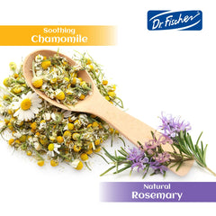 Dr. Fischer long-lasting fragrance leaves hair smelling fresh.
