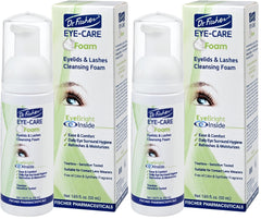 Dr. Fischer Tea Tree Eyelid Cleanser bottle with gentle foam for daily cleansing.