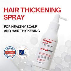 Dr.FORHAIR Folligen Tonic spray bottle showing scalp care on the go