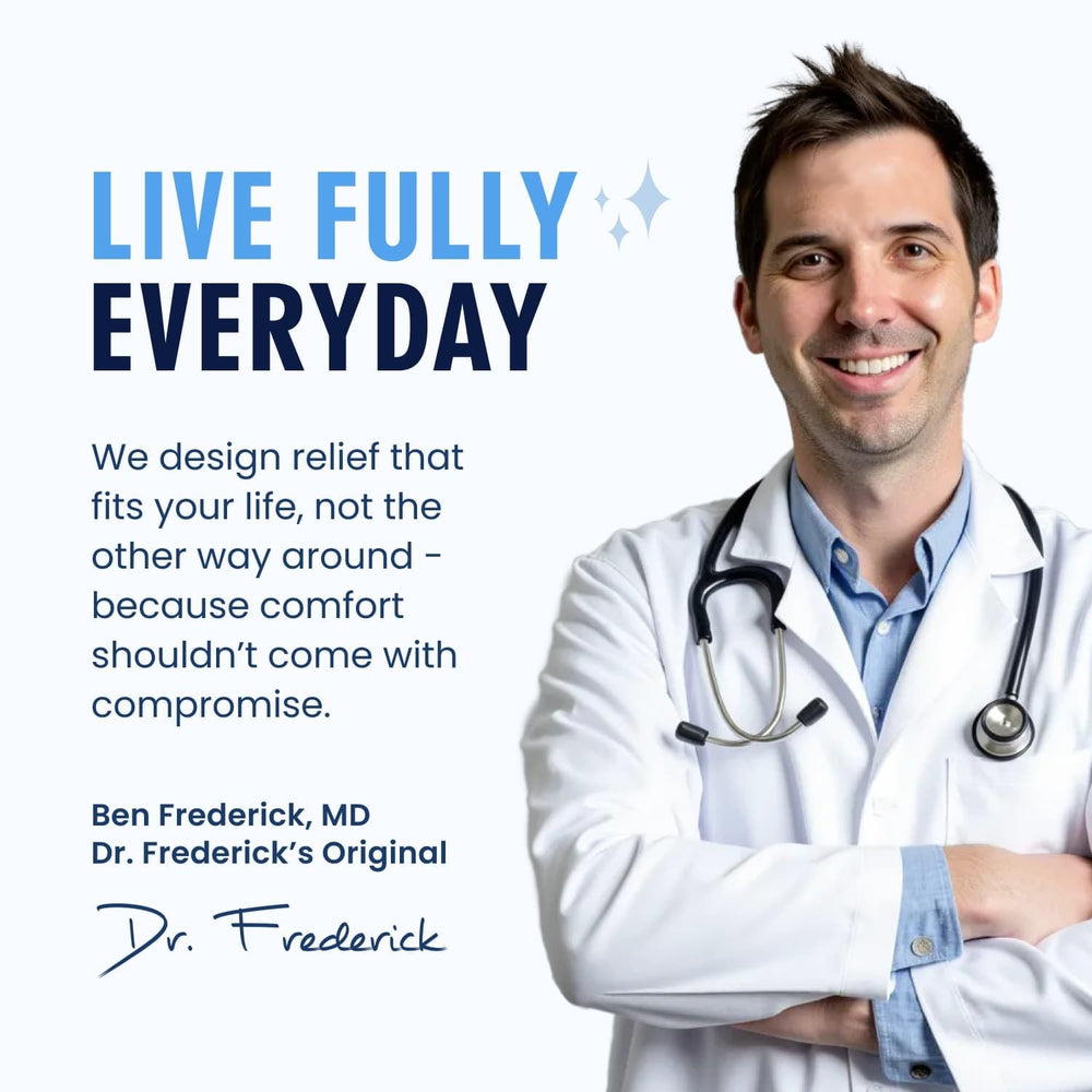 Ergonomic fit of Dr. Frederick's Original gel helps promote natural toe alignment.
