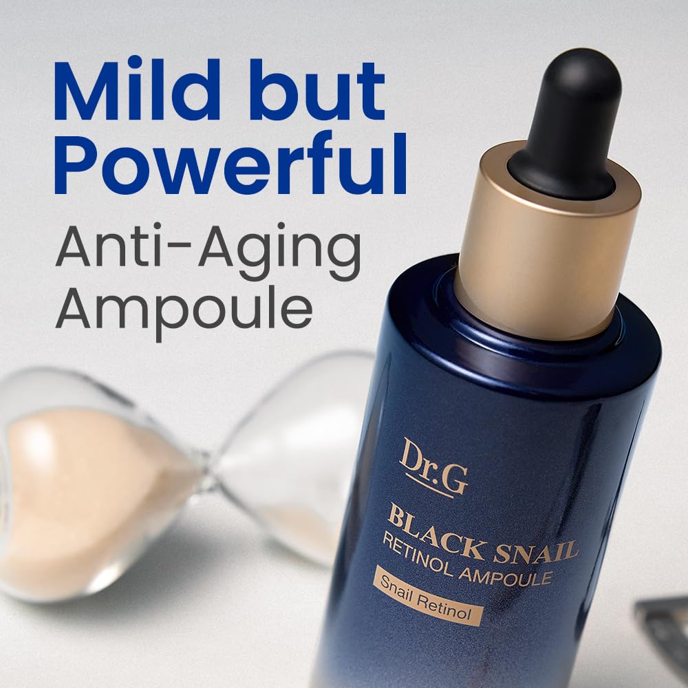 Dr.G Black Snail Retinol Ampoule texture absorbed quickly for a light finish