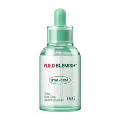 Dr. G R.E.D. Blemish Clear Hyal-Cica Serum bottle showing lightweight hydration for all skin types