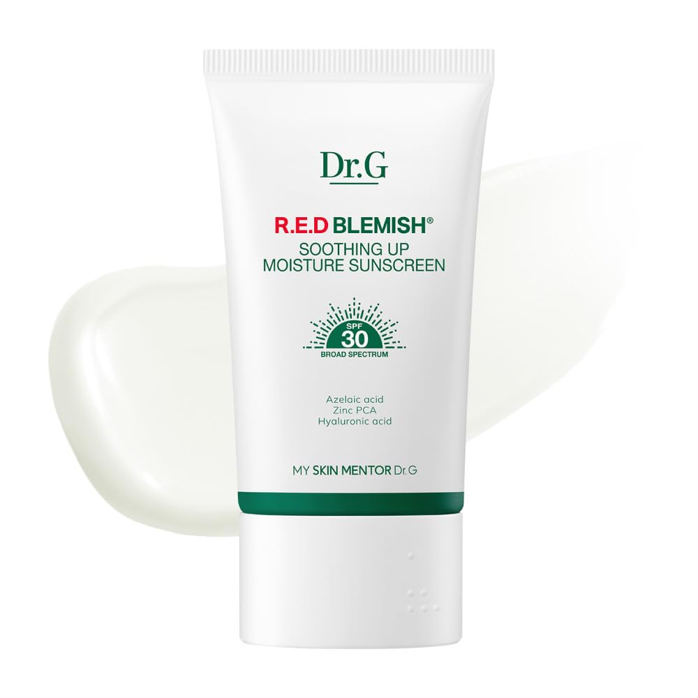Dr.G R.E.D. Blemish Soothing Up Moisture Sunscreen bottle for daily sun protection