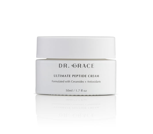 Dr. Grace Ultimate Peptide Cream bottle delivering premium daily hydration.