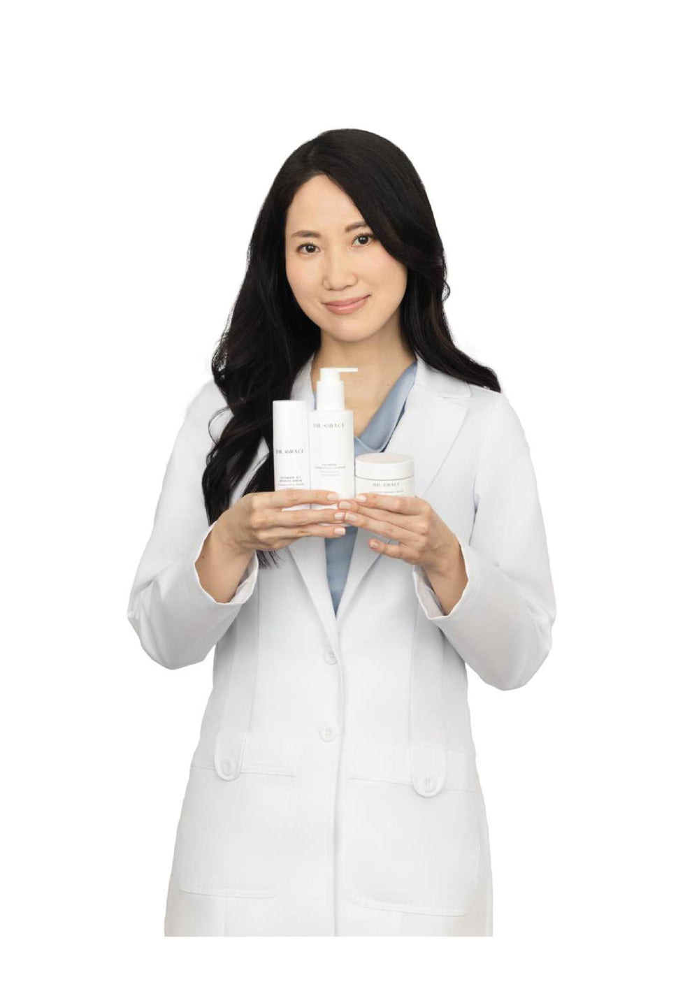 Dr. Grace Ultimate Retinol Serum packaging with ingredients highlighted.