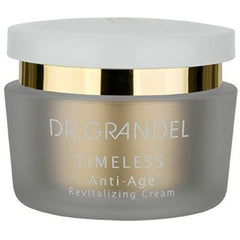 Dr. Grandel Timeless Revitalizing Cream bottle showing deep hydration for dry skin.