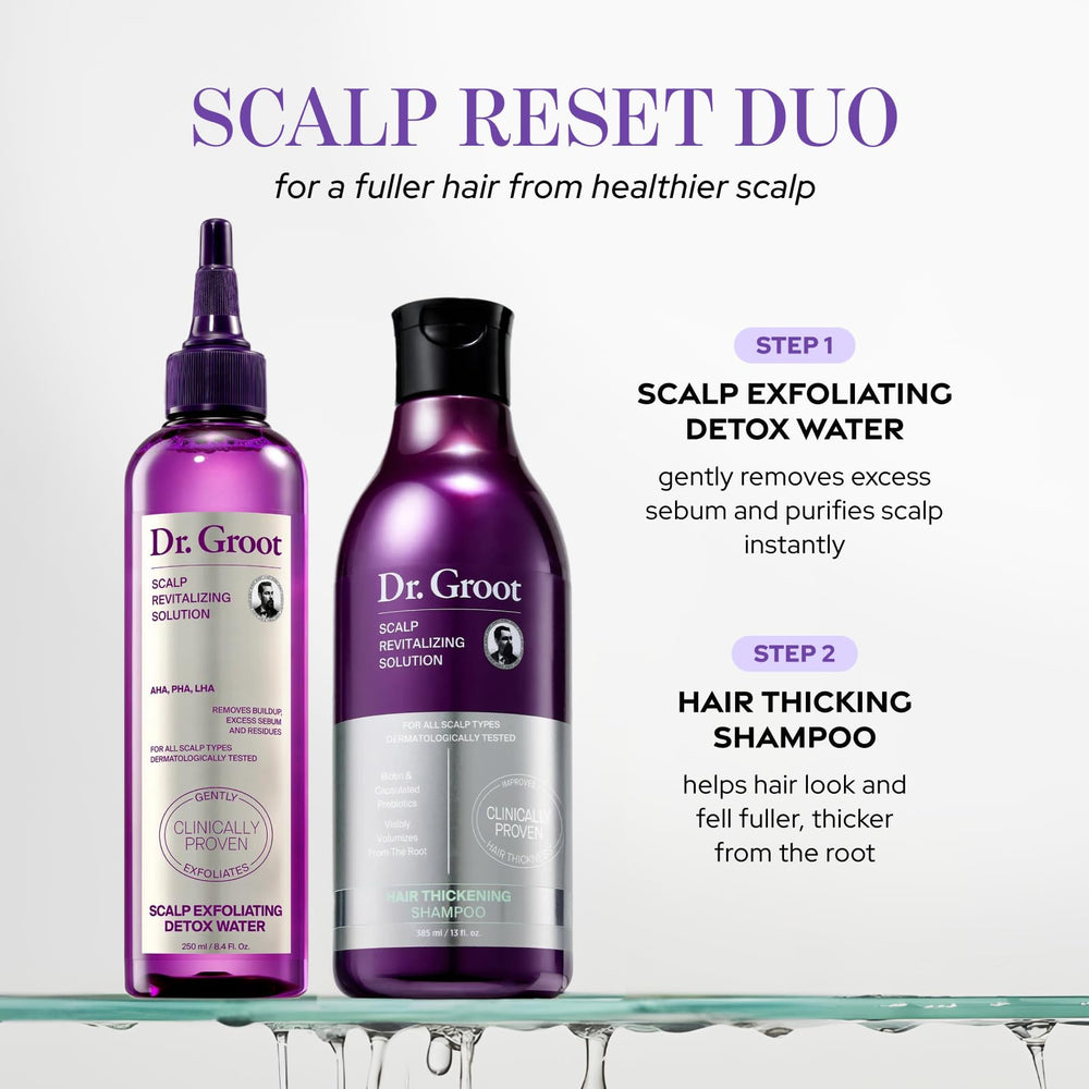 Dr. Groot Dermatologist-tested packaging conveys trusted science-backed scalp care