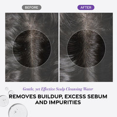 Dr. Groot Microbiome cleansing close-up depicts buildup removal for healthier scalp environment