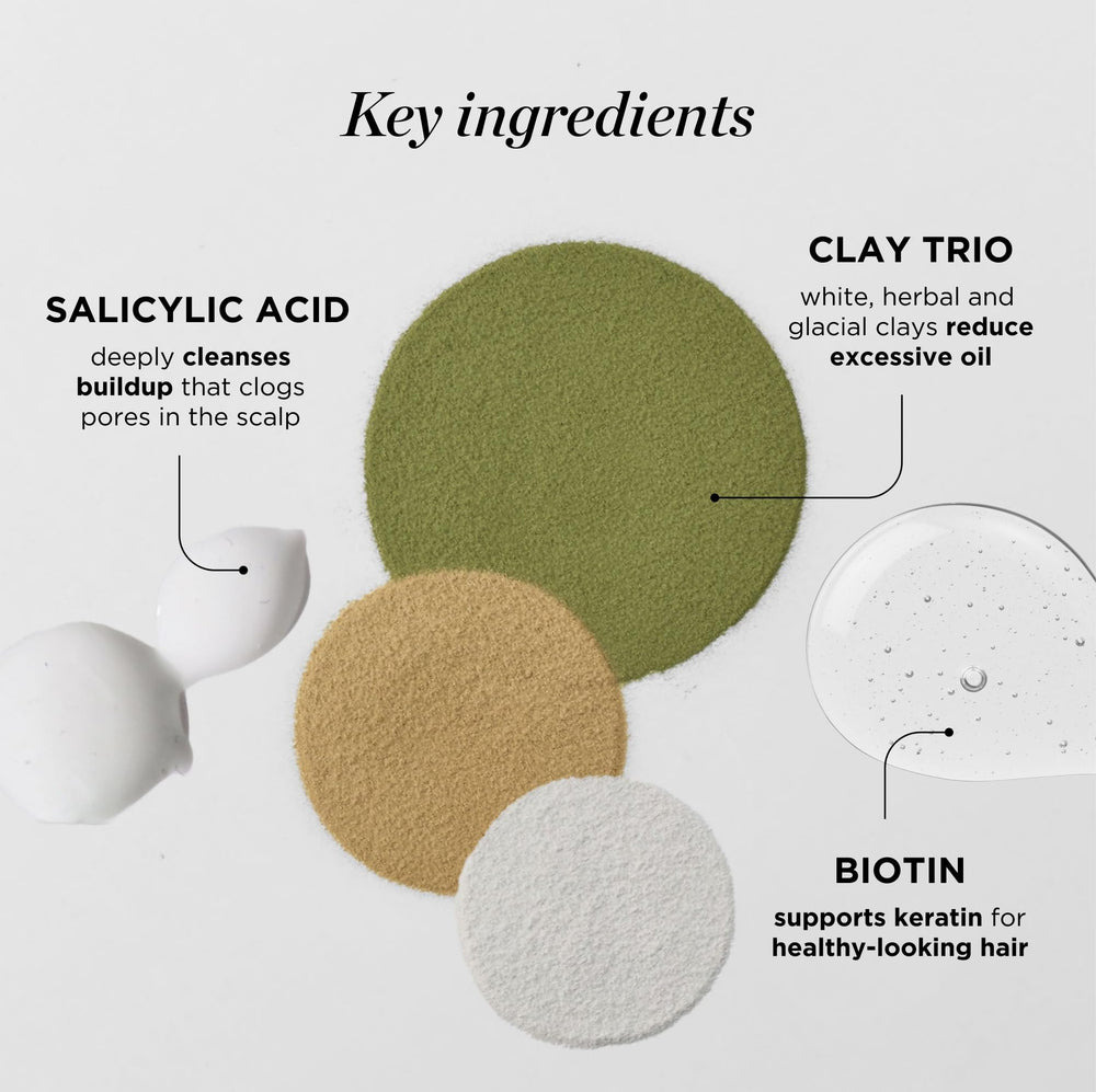 Rosemary oil in Dr. Groot Purifying Clay Shampoo invigorates the scalp.