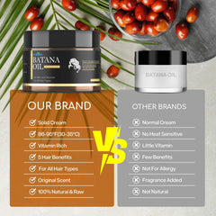 Batana Oil applied to dry hair delivering deep repair and shine.