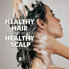 Dr Healdy shampoo and conditioner on display for balanced scalp care.