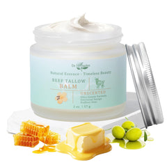 Dr.Herbarius balm jar close-up showing creamy texture for deep hydration.