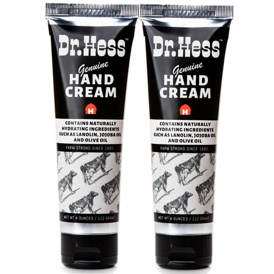 Dr. Hess Genuine Hand Cream bottle front showing a trusted hydrating solution for dry hands