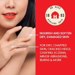 Dr. Hess ingredients feature lanolin, beeswax, olive oil, and vitamin E for skin nourishment