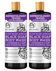 DR.JACOBS NATURALS African Black Soap lavender-sage jar for soothing cleanse.
