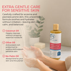 Creamy lather from Dr. Jacobs Naturals Castile Soap in use