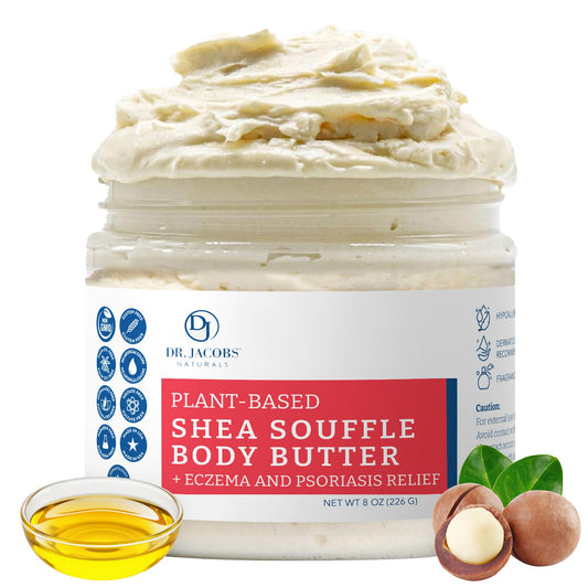 DR.JACOBS NATURALS Shea Soufflé Butter jar—unscented formula ideal for sensitive skin hydration