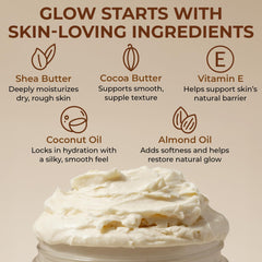 Sandalwood fragrance adds a warm, grounding touch to DR.JACOBS NATURALS Shea Soufflé Butter