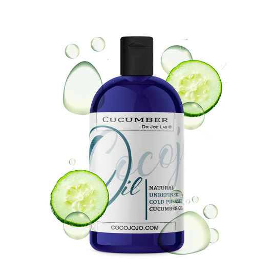 Dr Joe Lab cucumber seed oil bottle for skin hydration and facial care.