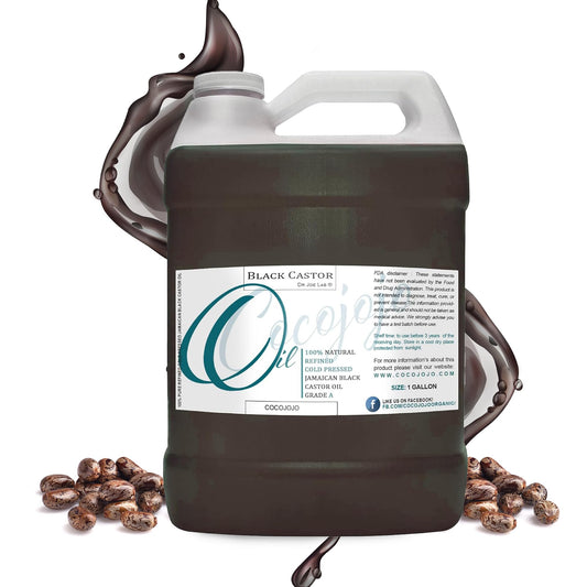 Dr Joe Lab Jamaican Black Castor Oil 128 oz pour nourishes hair and scalp.