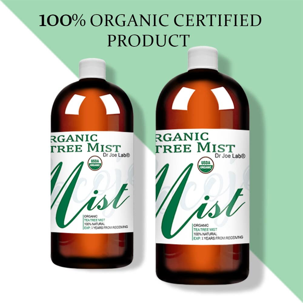 Dr Joe Lab Tea Tree Mist with USDA-certified label signals organic quality.