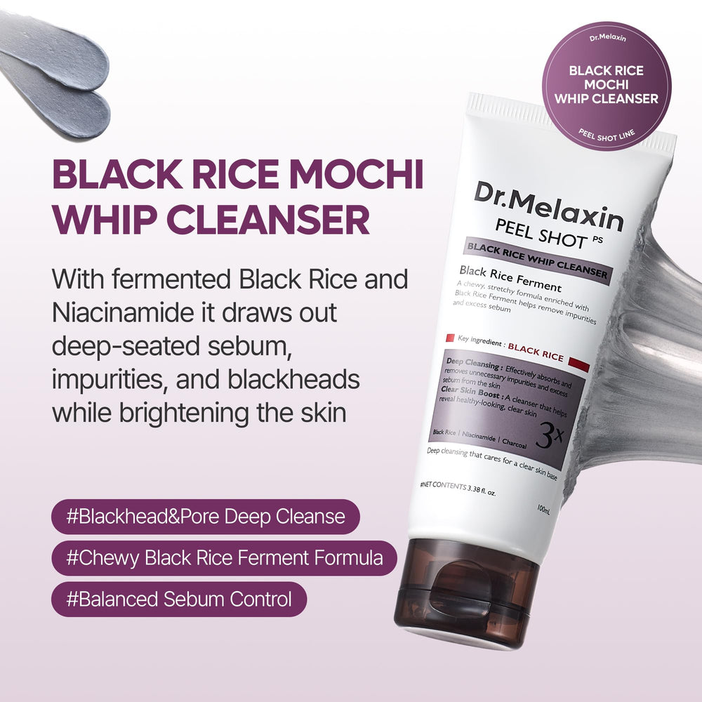 Close-up of foam from Dr.Melaxin cleanser showing airy texture for gentle cleansing.