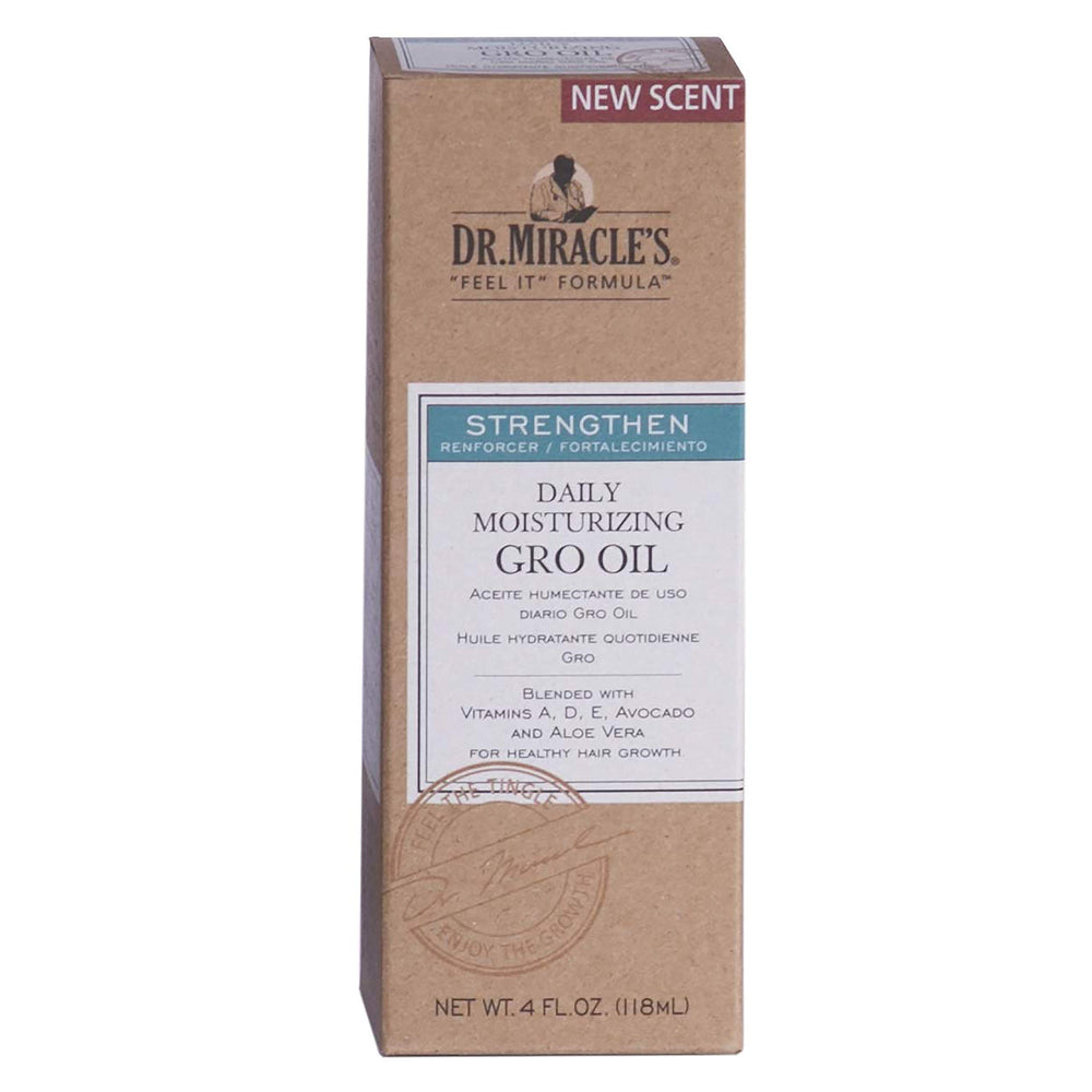 Dr. Miracle's gro oil ingredients with avocado and aloe for scalp hydration