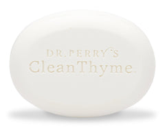 Dr. Perry's CleanThyme cleansing bar forms a gentle foamy cleanse for face and body.