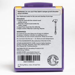 Dr. Piercing Aftercare travel-friendly kit keeps care within reach.