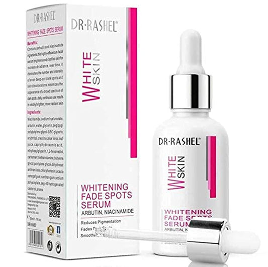 DR.RASHEL Fade Dark Spots Serum bottle with pump for easy application