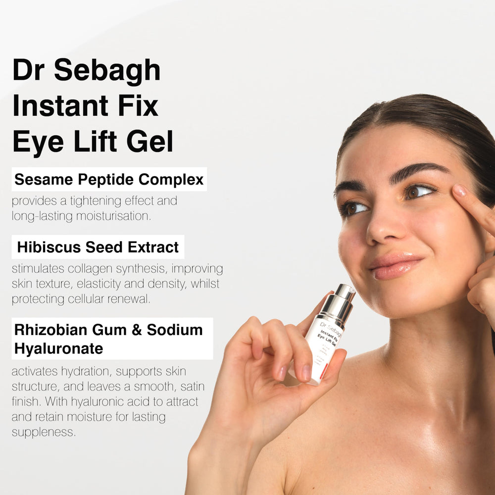 Dr Sebagh Instant Fix Eye Lift Gel under-eye area after use shows brighter skin.