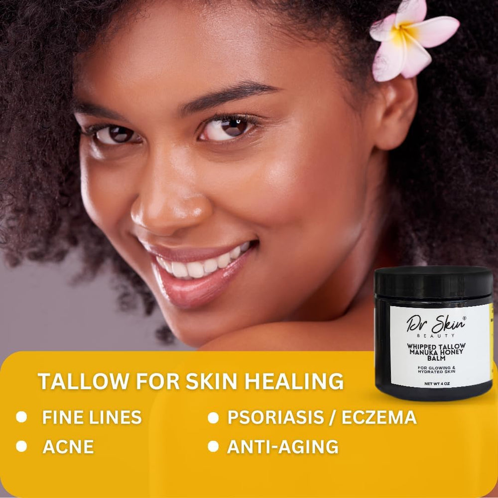 Dr Skin Beauty balm applied on hand for daily moisture.