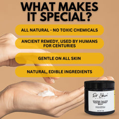 Dr Skin Beauty packaging displaying beeswax and essential oils.