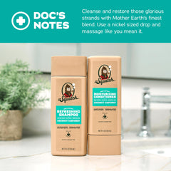 Dr. Squatch Coconut Castaway conditioner rinse delivers smooth, tangle-free hair with nourishment