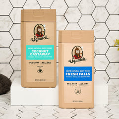 Dr Squatch dermatologist-tested badge for non-irritating formula