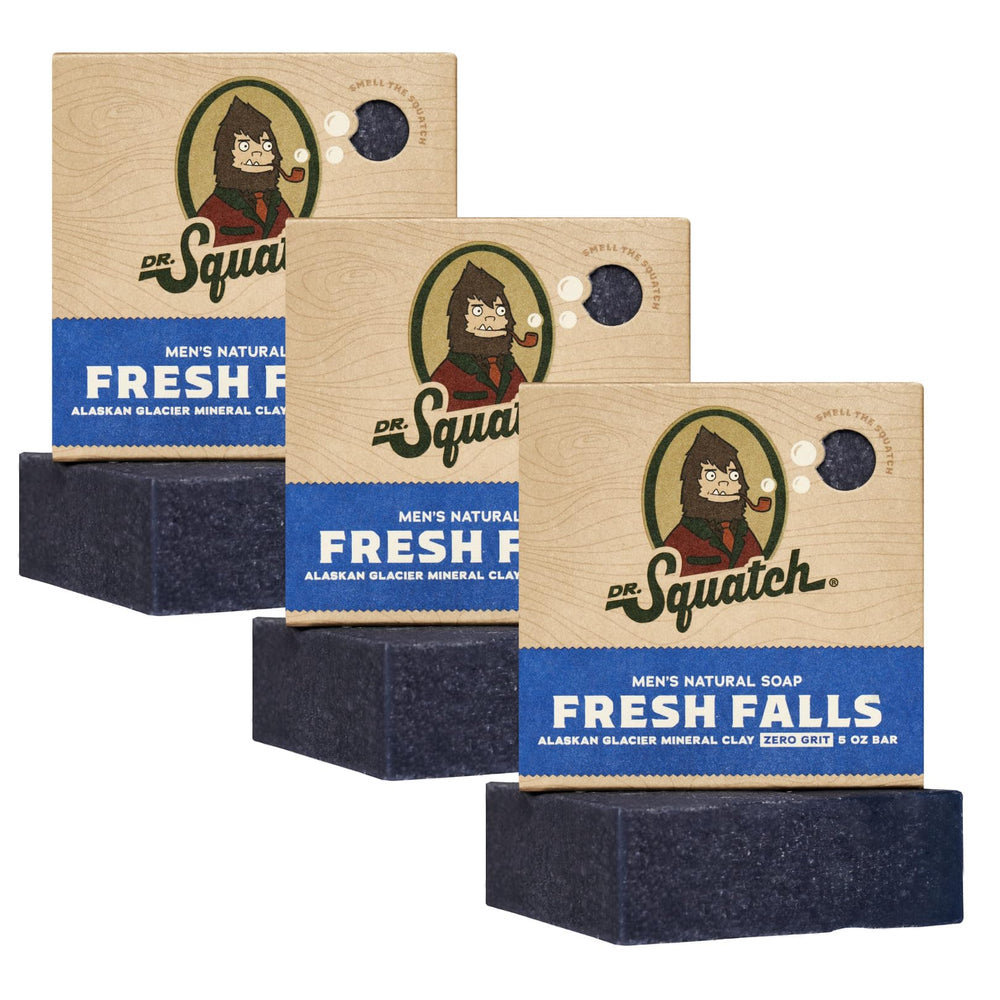 Dr. Squatch Fresh Falls bar soap for a refreshing cleanse