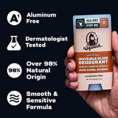 Dr. Squatch Invisible Glide Stick close-up demonstrates smooth, invisible application.